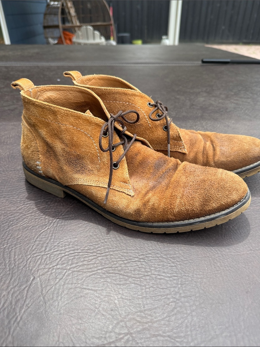 Bed Stu 10 Suede Chukka Boots in Tan Brown edgy